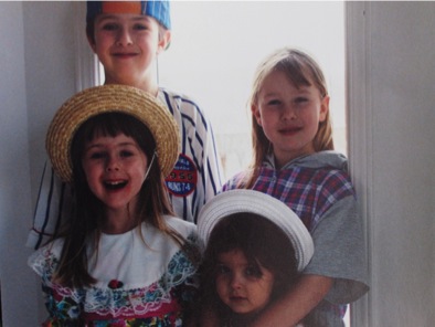 Matthew with his sisters